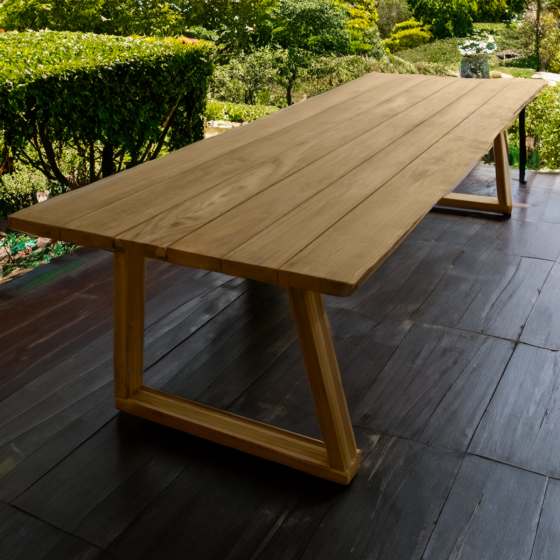 Table en teck massif 300 cm, Mucen