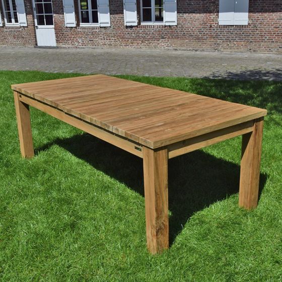 Table de jardin extensible de 220 à 300 cm en teck recyclé Taurus