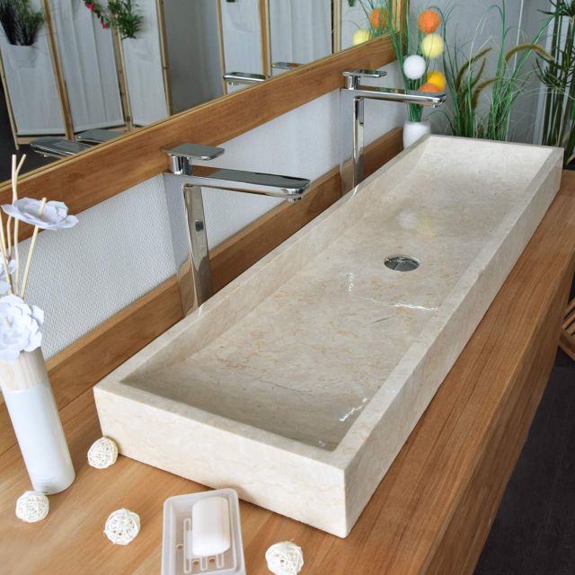 Vasque à poser salle de bain Lysom 35 cm creme