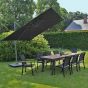 Parasol déporté Celestia avec sa toile de remplacement 3x3 m noire