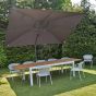 Parasol déporté Mercuria avec sa toile de remplacement 4x3 m grise