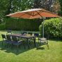 Parasol déporté Mercuria avec sa toile de remplacement 4x3 m taupe