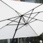 Parasol déporté 4x3 m alu noir toile écrue Poseidon 