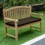 Banc de jardin en teck Oxford avec coussin marron