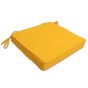 Coussin moutarde pour chaises et fauteuils pliants en teck