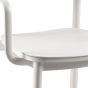 Détail du dossier du fauteuil de jardin en aluminium blanc Malta