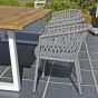 Fauteuils de jardin en alu  et corde gris clair, Lula