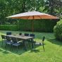 Parasol droit Pegasia avec sa toile de remplacement 4x3 m taupe