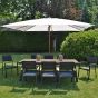 Parasol droit Pegasia avec sa toile de remplacement 4x3 m écrue