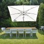 Parasol déporté Mercuria avec sa toile de remplacement 4x3 m écrue