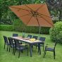 Parasol déporté Celestia avec sa toile de remplacement 3x3 m taupe