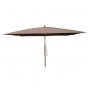 Parasol droit Pegasia avec sa toile de rechange 4x3 m taupe