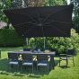 Parasol déporté Mercuria avec sa toile de remplacement 4x3 m noire