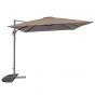 Parasol déporté Celestia avec sa toile de rechange 3x3 m taupe