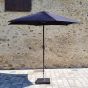 Parasol Kalomo avec mât en aluminium et toile noire de 300 cm de diamètre 