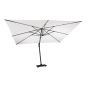 Parasol déporté 4x3 m alu noir toile écrue Poseidon 