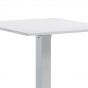 Plateau pliable carré de 70 cm de la table haute de jardin en alu blanc Prada 