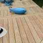 Plateau de la table ovale Vérone extensible de 1.6 m à  2,40 m en teck Ecograde du salon de jardin Bora-Bora