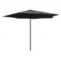 Parasol noir avec mât en aluminium 300 cm Kalomo