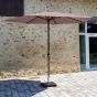 Parasol taupe en alu 350 cm Kalomo