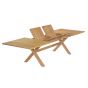 Table rectangulaire Linarte XL extensible grâce à ses rallonges papillon de 1.94 à 2.94 m en teck qualité Ecograde 