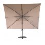 Parasol déporté Mercuria avec sa toile de rechange 4x3 m taupe