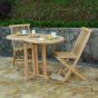 Table pliante ovale en teck Ecograde Manoï pour balcon