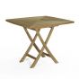 Table pliante carrée en teck Ecograde Cardif 90 x 90 cm