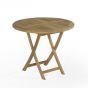 Table pliante ronde en teck Ecograde Adomée ø 90 cm