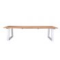 Table en alu blanc et teck massif 300 cm, Mucen