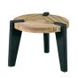 Table asse en teck recyclé 40 cm, Carmen