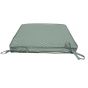 Fermeture par zip du coussin à motif vert de gris /blanc pour fauteuils de jardin fixes en teck